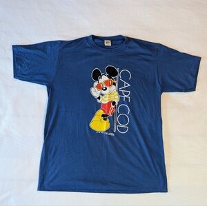 Vtg 80s Mickey Mouse Cape Cod Tee Single Stitch NWOT Graphic Shirt